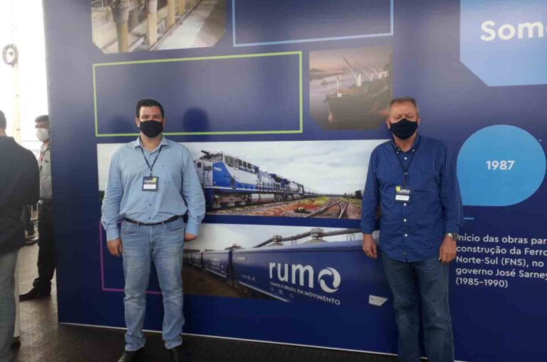 Secretários Municipais de Santa Vitória prestigiam inauguração de trecho da Ferrovia Norte-Sul em São Simão