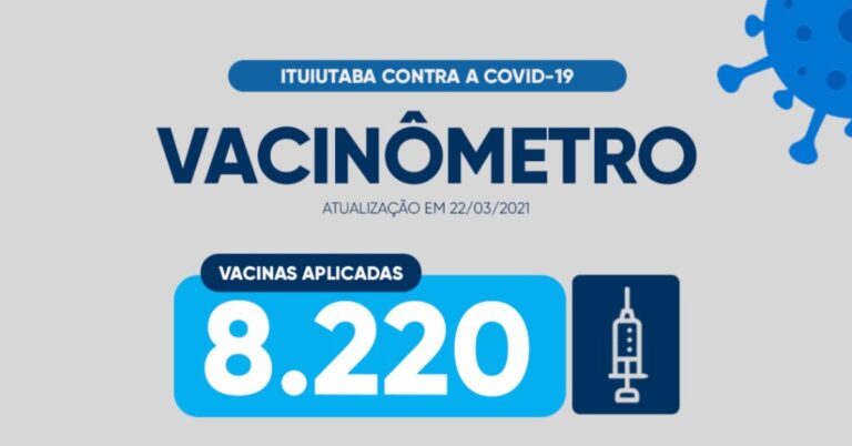 8.220 doses das vacinas contra a Covid-19 já foram aplicadas em Ituiutaba
