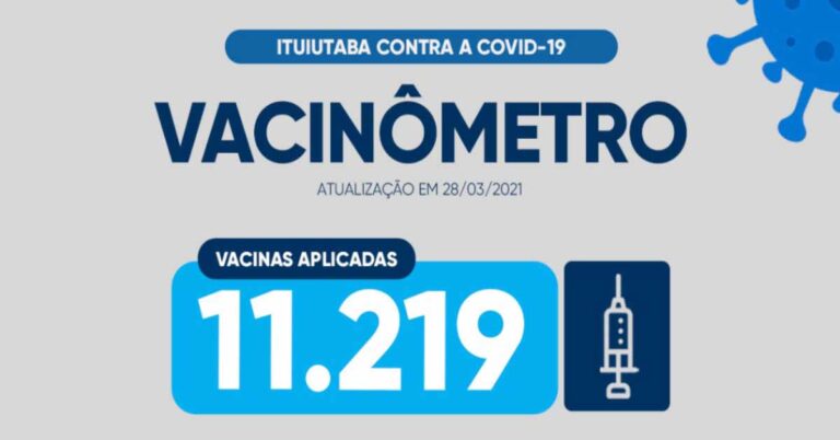 11.219 doses das vacinas contra a Covid-19 já foram aplicadas em Ituiutaba