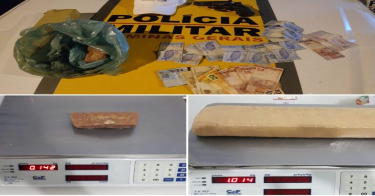 POLÍCIA MILITAR APREENDE MACONHA E PASTA BASE DE COCAÍNA NA MGC 154 EM CAPINÓPOLIS