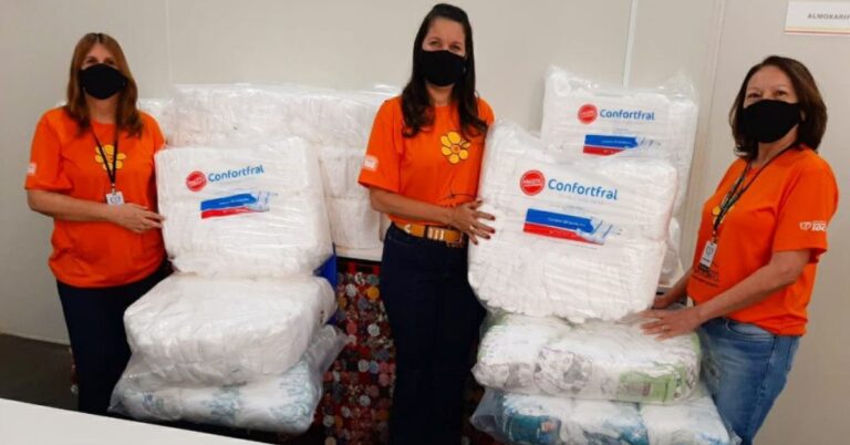 Secretaria de Desenvolvimento Social recebe doação de fraldas infantis e geriátricas do grupo Mafra