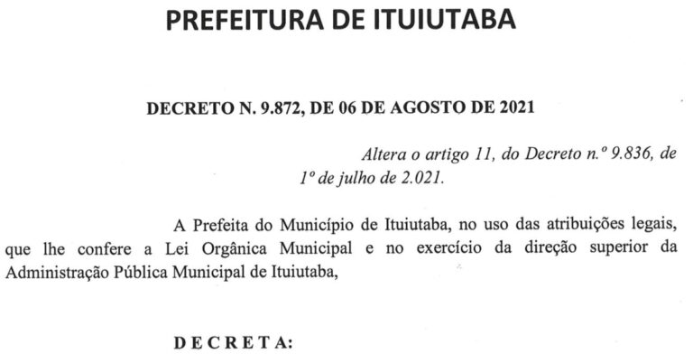 Novo decreto está em vigor até o próximo dia 21