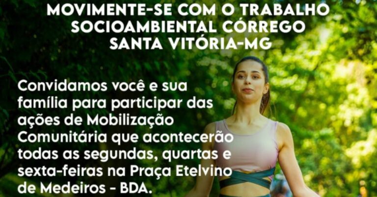 Trabalho Socioambiental da Obra do Córrego Santa Vitória faz convite à população