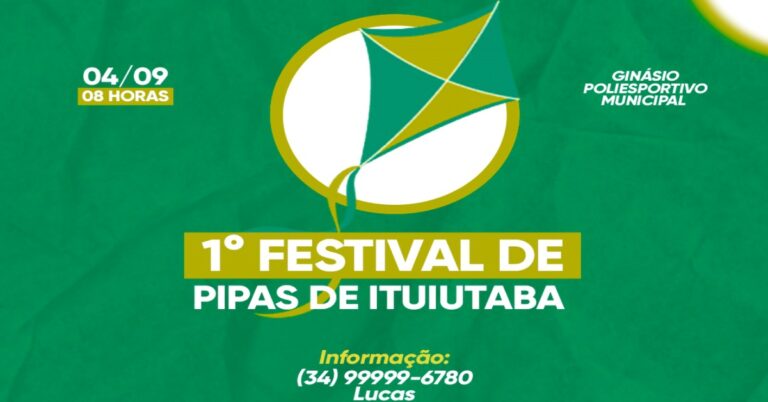 1º Festival de Pipas de Ituiutaba será no dia 4 de setembro