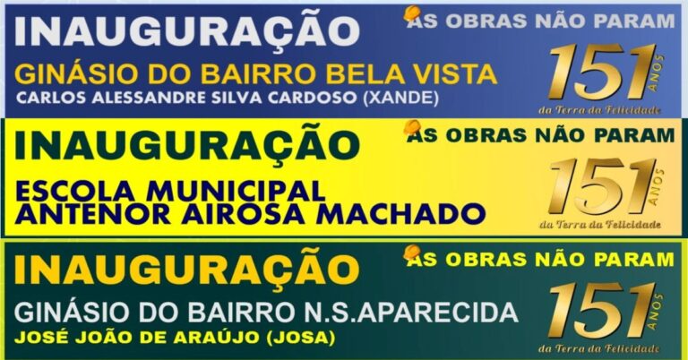Aniversário de Monte Alegre de Minas foi recheado de inaugurações