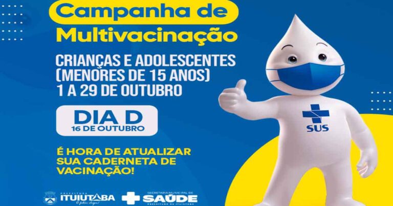 Campanha de Multivacinação para crianças e adolescentes já começou