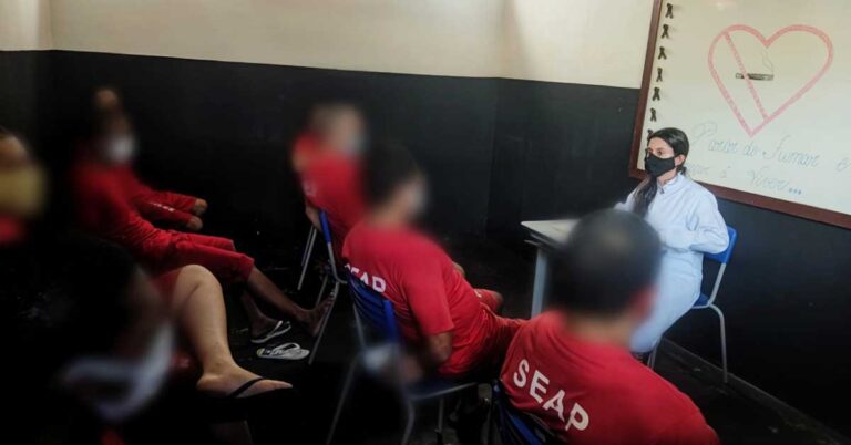 Ações para Grupo de Tabagismo são realizadas no Presídio de Ituiutaba