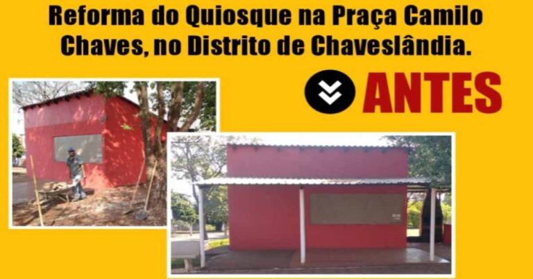 Quiosques do Distrito de Chaveslândia ganham novo visual após ampla reforma