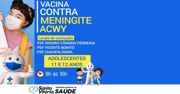 Adolescentes de 11 e 12 anos devem tomar a vacina contra meningite ACWY