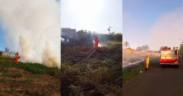 Bombeiros realizam combates a incêndios florestais em Ituiutaba!