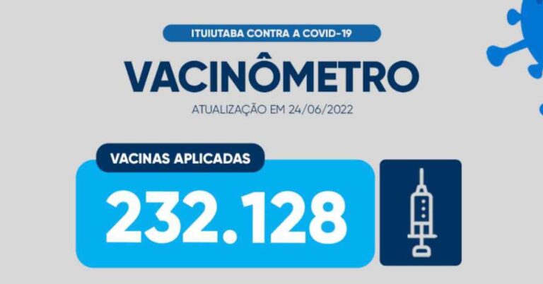 Mais de 232 mil doses das vacinas contra a Covid-19 já foram aplicadas em Ituiutaba