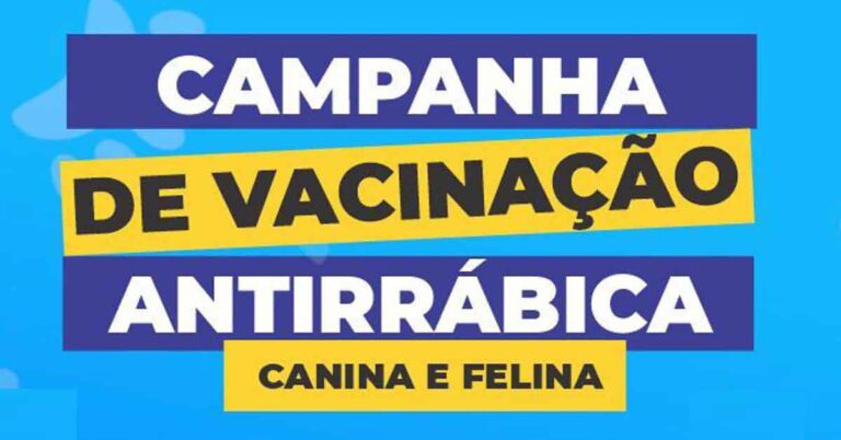 CRONOGRAMA DA VACINAÇÃO ANTIRRABICA, CONFIRA