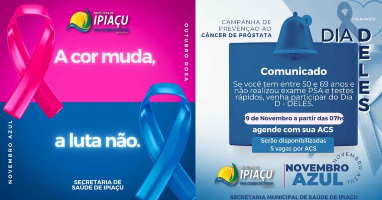 NOVEMBRO AZUL – Secretaria Municipal de Saúde divulga programação que convida homens para cuidar da saúde