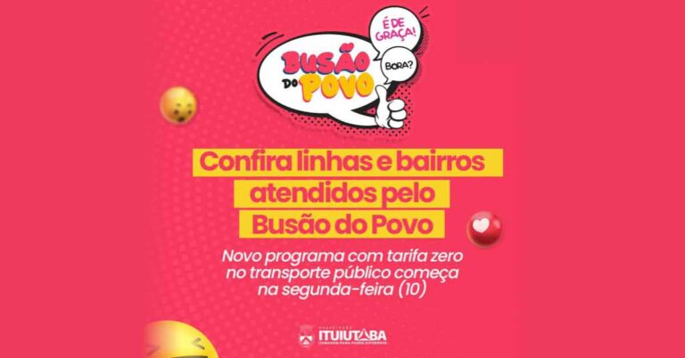 Busão do Povo: confira pontos e horários do transporte público gratuito de Ituiutaba