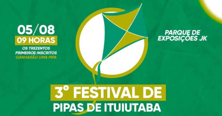 Prefeitura de Ituiutaba abre inscrições para o 3º Festival de Pipas