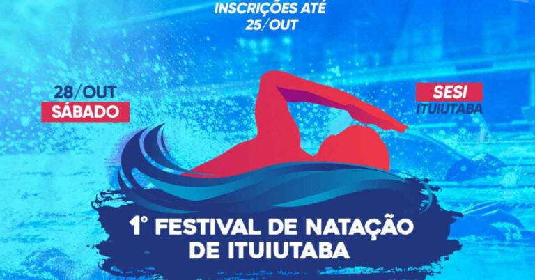 Inscrições para o 1º Festival de Natação de Ituiutaba encerram nesta quarta (25)