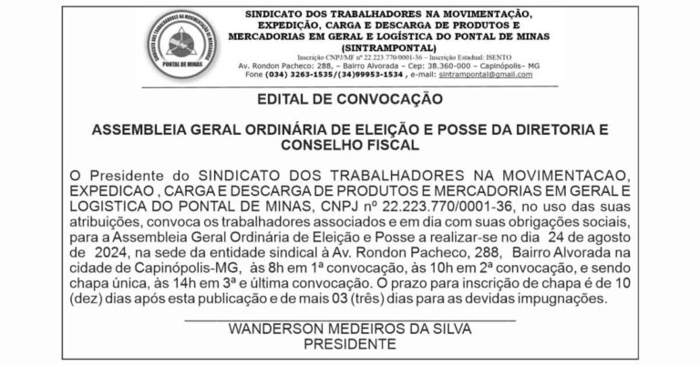 Edital de Convocação