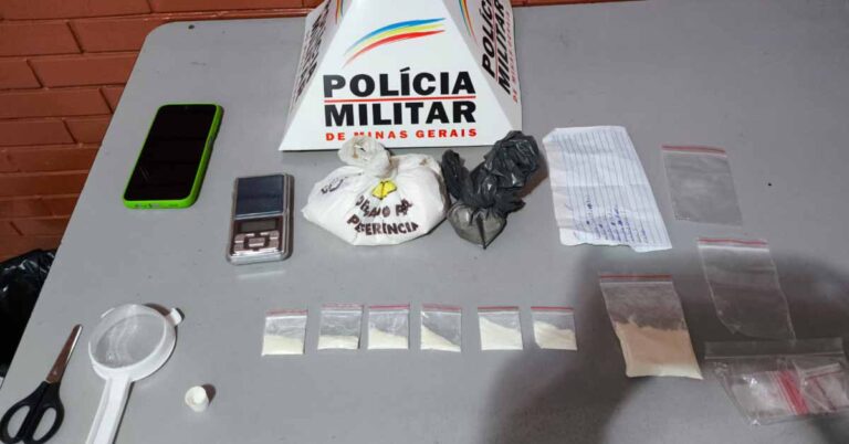 Polícia Militar apreende cocaína e prende autor de tráfico de drogas em Ituiutaba