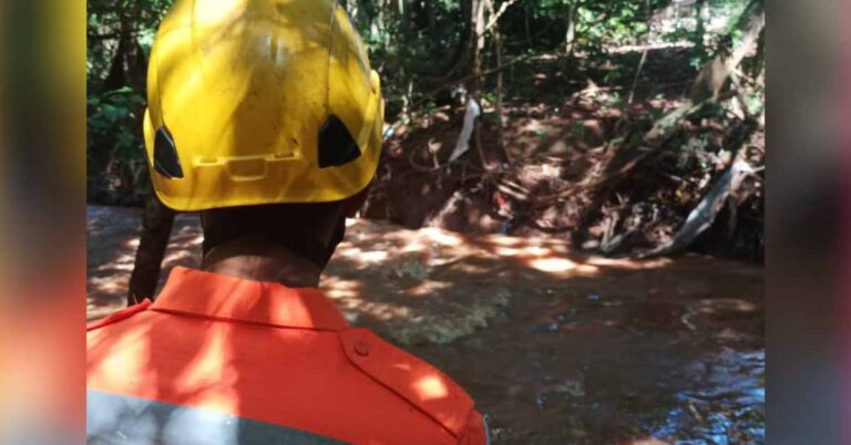 Bombeiros de Ituiutaba realizam busca por homem desaparecido em Capinópolis após ser arrastado por exurrada