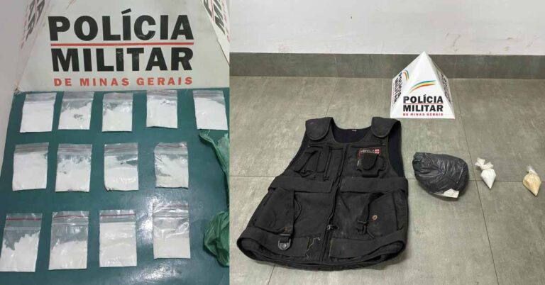 Polícia Militar prende foragido da justiça e apreende cocaína em Capinópolis