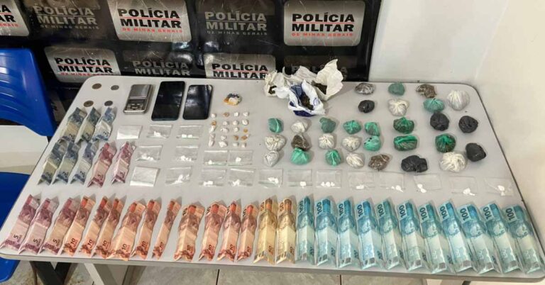 Polícia Militar apreende crack, maconha e cocaína em Santa Vitória