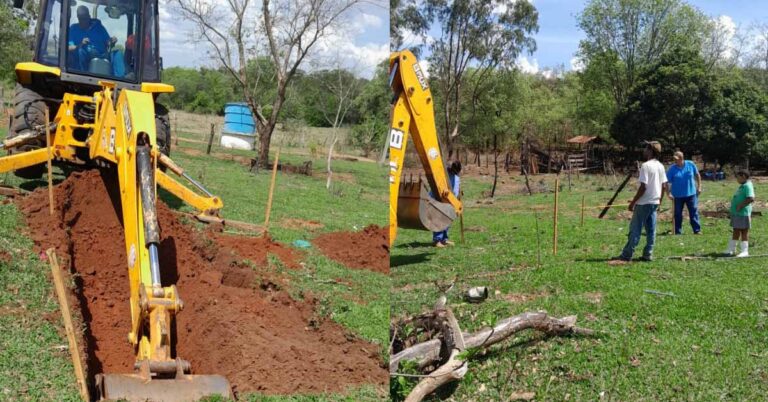 Prefeitura de Gurinhatã apoia construção de fossas sépticas na zona rural