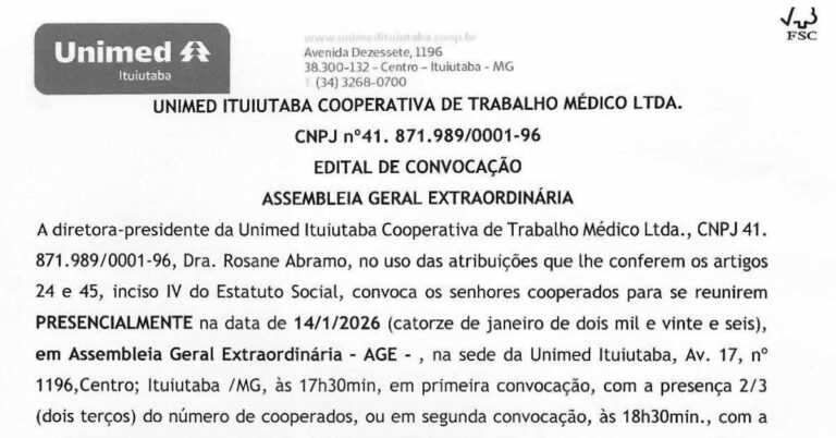 Edital de Convocação