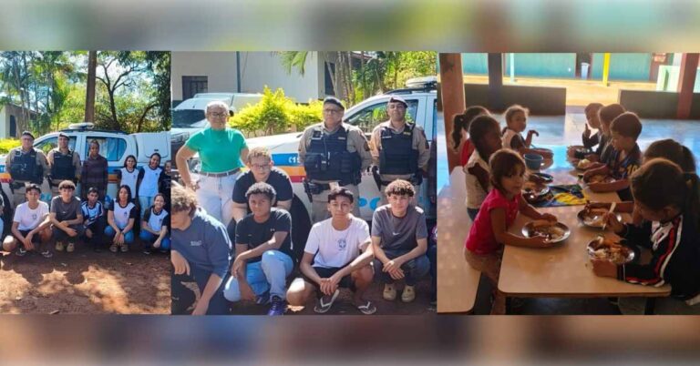 54º BPM promove visita em escola da zona rural de Ituiutaba