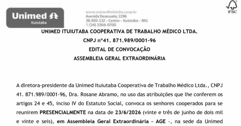 Assembleia Geral Extraordinária