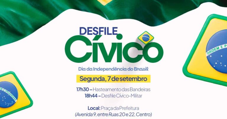 Desfile Cívico celebra a Independência do Brasil e os 125 anos de Ituiutaba nesta segunda-feira (7)
